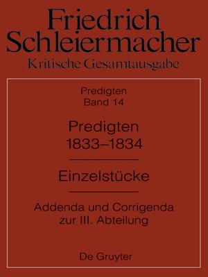 cover image of Predigten 1833-1834